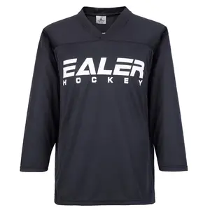 EALER free jerseys made in China goalie ice black hockey jerseys