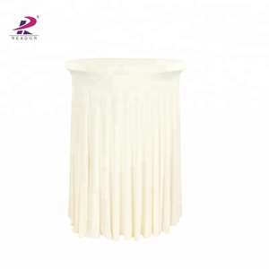 Stretch spandex Ronde 30 "ondulés cocktail couverture de table spandex nappe jupe nouvelle arrivée - Product Image 4