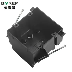 Plastic Switch Box YGC-014X American Wall Junction Box PVC Plastic Old Work 1 Gang Electrical Box Electric Switch Outlet Boxes