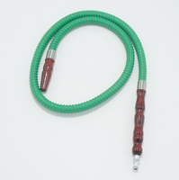 Nouveau tube de tuyau de narguilé en cuir PU givré avec poignée en bois accessoires de Shisha à ressort