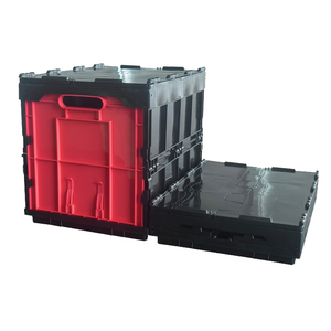 30 L PP material stacking and foldable plastic storage boxes with lid for household items