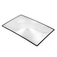 Nouvelle loupe plate en PVC A5 de 180x120 mm, grossissement X3, loupe de lecture pour pages de livre