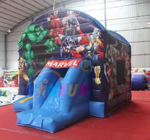 Vendita calda gonfiabile hero bouncy castle /justice league bouncer gonfiabile
