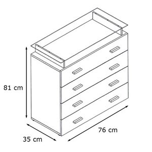 Grey High <strong>Gloss</strong> <strong>White</strong> Matt <strong>Chest</strong> <strong>of</strong> <strong>Drawers</strong> Cabinet - Product Image 4