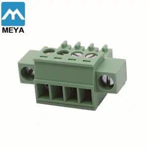 3.81mm Pitch yeşil Phoenix tipi konnektör 3 Pin PCB vida Terminal bloğu