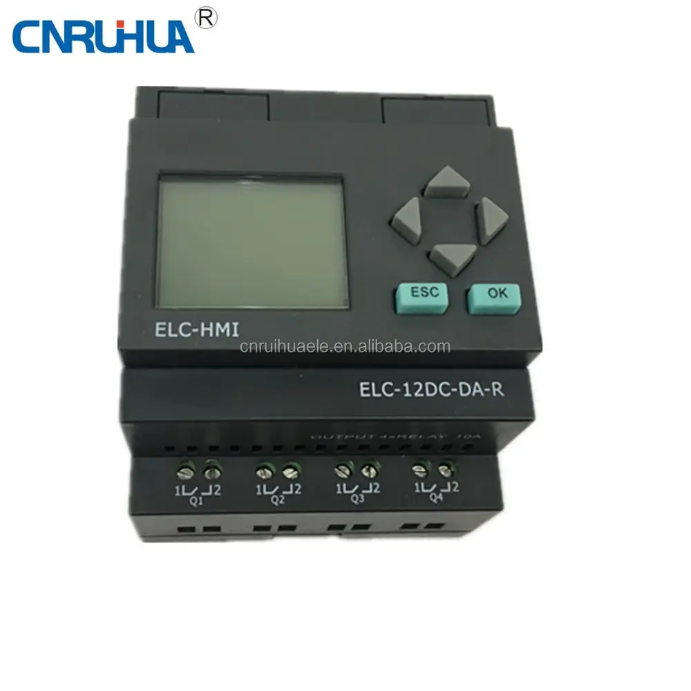 Mini contrôleur logique PLC 12V, entrée analogique, 12V, avec écran LCD