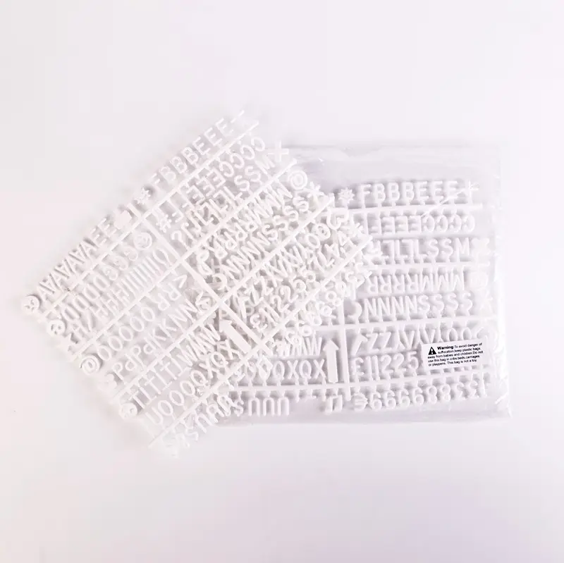 3/4 ''witte plastic brief sets voor letterboard