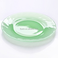 Luxuriöser Glas-Teller in Jade-Farbe für Heimdekoration und Glas-Geschirr