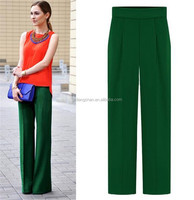 Nouveaux pantalons formels pour femmes, été, taille haute, carrière, affaires, noir, bleu, pantalon large, mode, pantalon ample