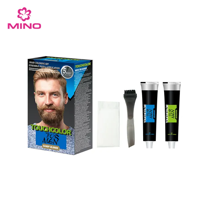 Easy coloring Men's styling mustache beard dye long lasting quick home and salon using nice color for choose