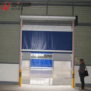 Промышленная Автоматическая Гибкая высокоскоростная пластиковая дверь с роликовым затвором из ПВХ