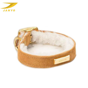 Gamuza castaña genuina, <span class=keywords><strong>collar</strong></span> de perro de oveja - Product Image 2