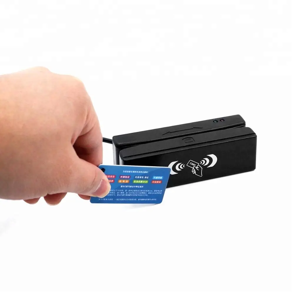 Magnetic card reader combo with 13.56RFID card reader with USB port