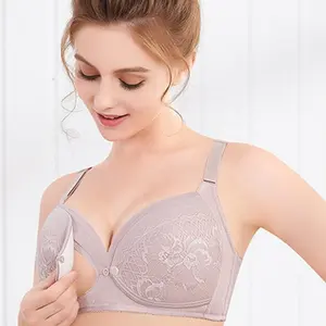 Factory販売ベストプライスセクシーなシームレス綿女性ワイヤレスブラジャーマタニティブラジャー看護授乳ブラ