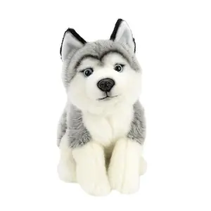 Customシベリアンハスキー犬のおもちゃソフトハスキーおもちゃ