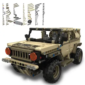 2019 Hot Selling 538PCS Technic Military Series DIY RC  Hummer Remote Control Truck Toys Plastic Building Blocks