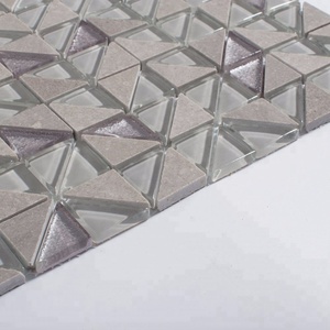 Soulsccraft Đá Pha Trộn Thủy Tinh Màu Xám Gạch Khảm Nhiều Màu Cho Backsplash - Product Image 5