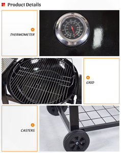 <span class=keywords><strong>KEYO</strong></span> 14/18/22 pouces Barbecue Barbecue en plein air métal acier charbon de bois BBQ bouilloire grilles - Product Image 4