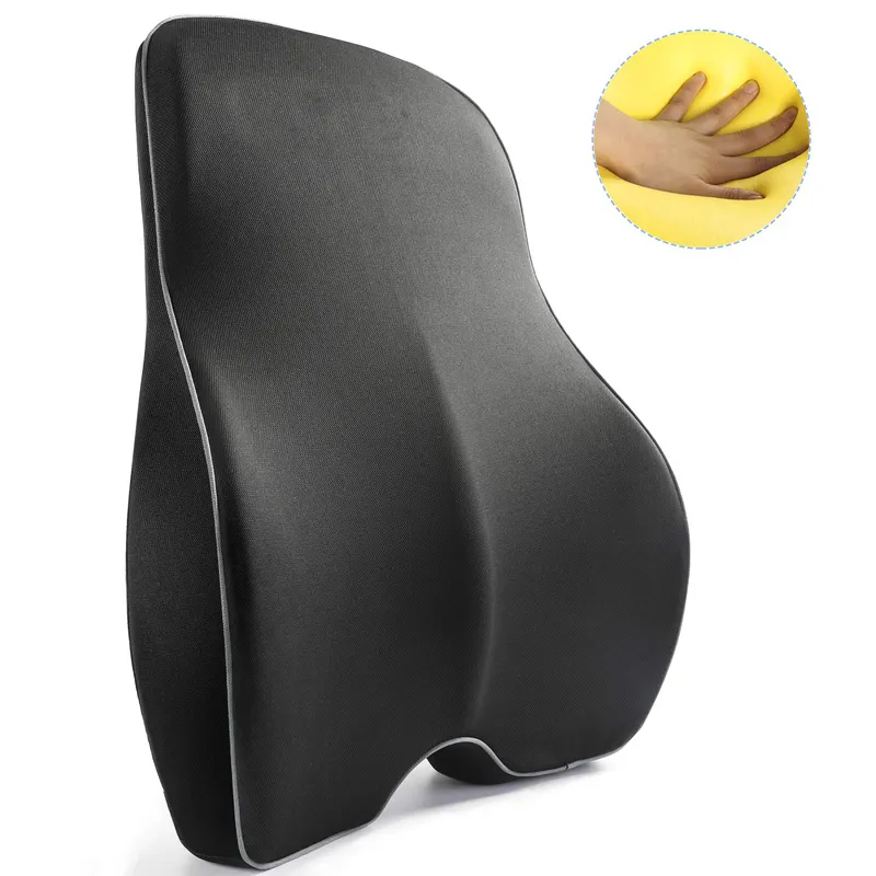 2022 Cool Gel Memory Foam Seat Cushion with Rain Cover and Lumbar Support Pillow for Office Chair and Car Seat Cushions