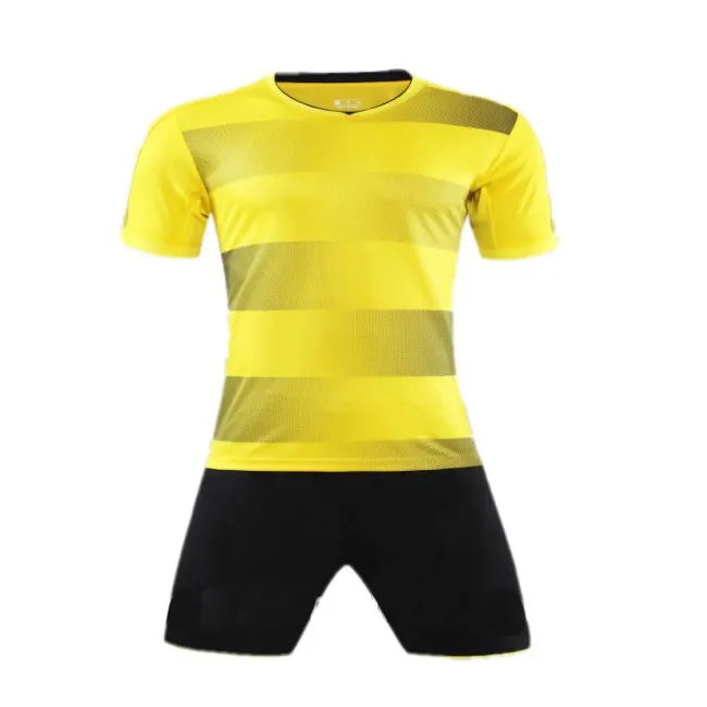 Nuovo Disegno di Calcio Jersey Kit Set Completo Giallo Jersey di Calcio Oem di Calcio