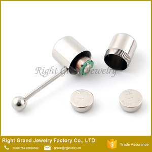 Stud Barbell Joyería <span class=keywords><strong>Piercing</strong></span> Del Cuerpo/de Acero Quirúrgico Anillo de La Lengüeta Vibrante - Product Image 4