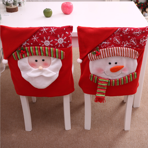 Coprisedile per sedia pupazzo di neve di vendita caldo coprisedile per decorazioni per la casa di natale coprisedile per babbo natale di alta qualità - Product Image 2