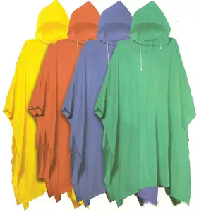 Vinyl Fisherman Rain Coat LOGO PVC Poncho For Adults & Kids