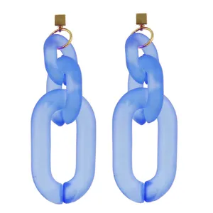 Mode Matt Frost Acrylique Chaîne Boucles D'oreilles Personnalisé Classique Chaîne Boucles D'oreilles Suspendues