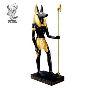 Statua in fibra di vetro a grandezza naturale della fabbrica all'ingrosso l'antico sciacallo egiziano-dio Anubis statua - Product Image 6