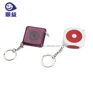 Novelty promotional mini tape measure with keychain