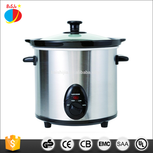 GS CE Approved High Quality <strong>Red</strong> Stainless Steel Housing Electric Ceramic Stew Pot <strong>Slow</strong> <strong>Cooker</strong> 1.5L 3.5L 6.0L for Baby Cooking - Product Image 6