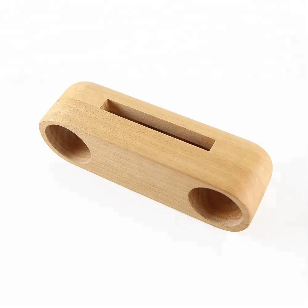 Houten Telefoon Docking Station Luidspreker Houten Telefoon Houder Natuurlijke Hout Speaker Case Bamboe Home Audio