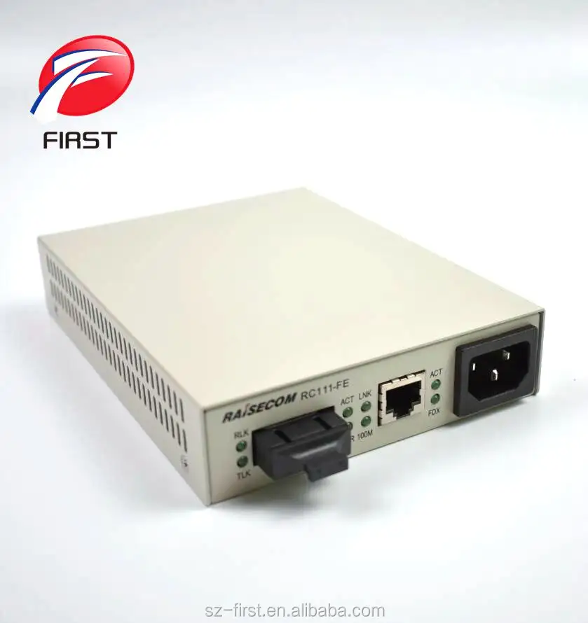 Gốc RC111-FE-S1 Ethernet Sợi Quang Để RJ45 Media ISDN Chuyển Đổi Raisecom Thu Phát