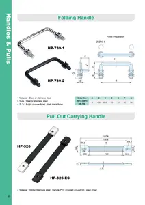 HP-739-2-ST fabricante puxar 90 graus southco p9 estilo grab down dobrável máquina arco dobrável u alça dobrável