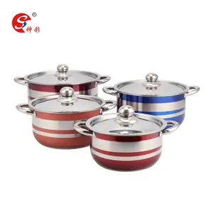 New Design Colorful Cheap Stainless Steel Cookware Set Kitchen Cookware Sets Hot Pot Casserole Set Of 4