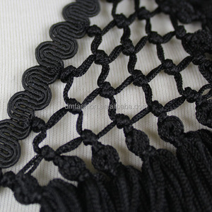 Alta calidad triángulo negro rayón borla trim venta - Product Image 4