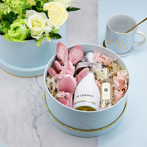 Bó Hoa Giấy Ngày Lễ Tình Nhân Bao Bì Hoa Hồng Trơn Hình Trụ Tròn Hộp Các Tông Hộp Quà Hoa Cầm Tay - Product Image 3