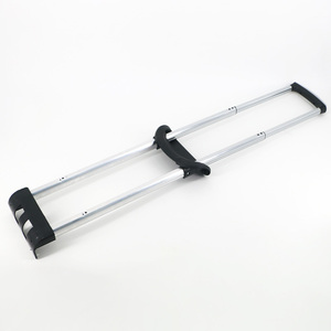Maniglia Telescopica Estraibile GUGULUZA in <span class=keywords><strong>Plastica</strong></span> e Lega di Alluminio, Bianco Argento e Nero, Ricambio per Valigie - Product Image 1