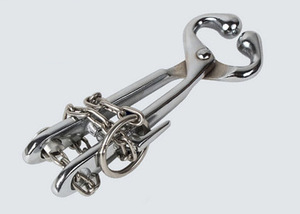 Favorable Tabique Clicker Clara redonda de Acero inoxidable En Forma de <span class=keywords><strong>toro</strong></span> Nariz Anillo <span class=keywords><strong>con</strong></span> cadena - Product Image 3