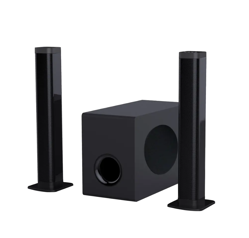 Samtronic Speaker Soundbar Nirkabel RMS 80W, Speaker Tv Bisa Dilepas dengan Subwoofer Berkabel untuk Teater Rumah