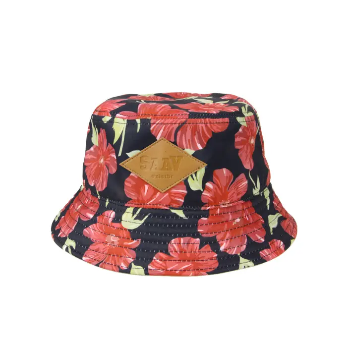 Tropical Flower Hawaiian Pattern Bucket Fitted Beach Floral Bucket Hat、Floral Printing Bucket Hat、Custom Printed Bucket Hats