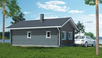 Maison en bois prédécoupée, kit de maison pré-assemblée, installation rapide et facile, avec 1 chambre à coucher