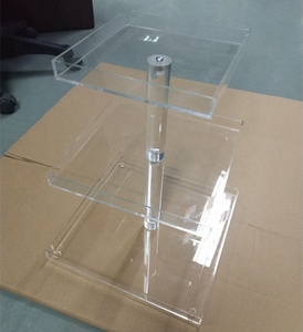 3 Tier rõ ràng <span class=keywords><strong>Acrylic</strong></span> vuông hiện đại thân thiện với môi Nước hoa tổ chức & khay - Product Image 1