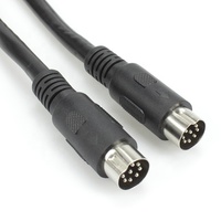 Câble de rallonge audio DIN mâle à mâle à 8 broches personnalisé paire torsadée cuivre nu avec gaine en PVC de 6.5mm de diamètre extérieur