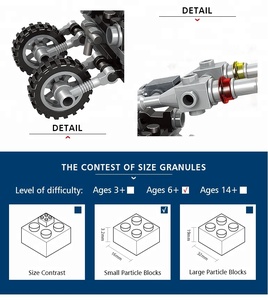 6 in 1 DIY puzzle military Motor kids toy block jie star - Product Image 4