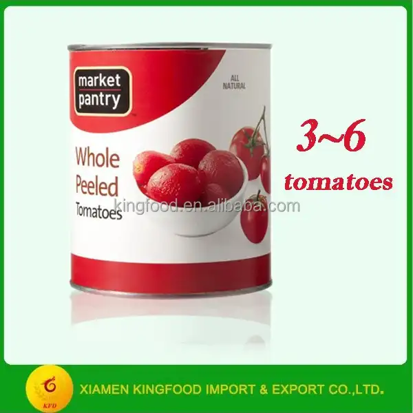 Commercio all'ingrosso in scatola pelati di pomodoro cibo in scatola 2 anni shelf life