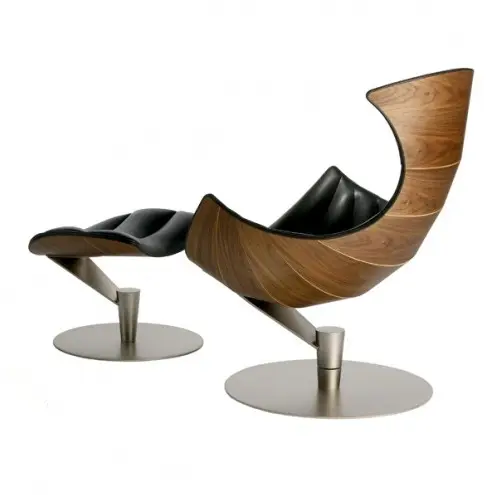 פנאי נוח בית סלון ריהוט Fjords לובסטר עיצוב מבטא לובסטר כיסא והדום