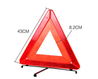 Signalisation routière réfléchissante rouge, triangle de signalisation d'urgence pour voiture/triangle de signalisation triple, triangle de signalisation d'urgence réfléchissant