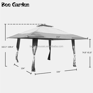 Gazebo del jardín con <span class=keywords><strong>los</strong></span> lados tienda al aire libre impermeable del partido del toldo de la marquesina del PE - Product Image 5