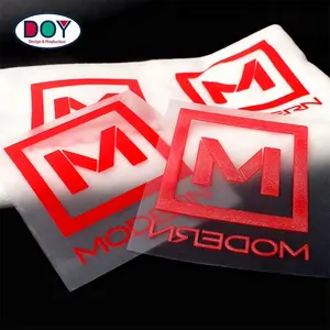 Apparel Accessories Maker Custom Printing Embossed 3D Silicone Logo Heat Transfer Stickers Labels for Clothing